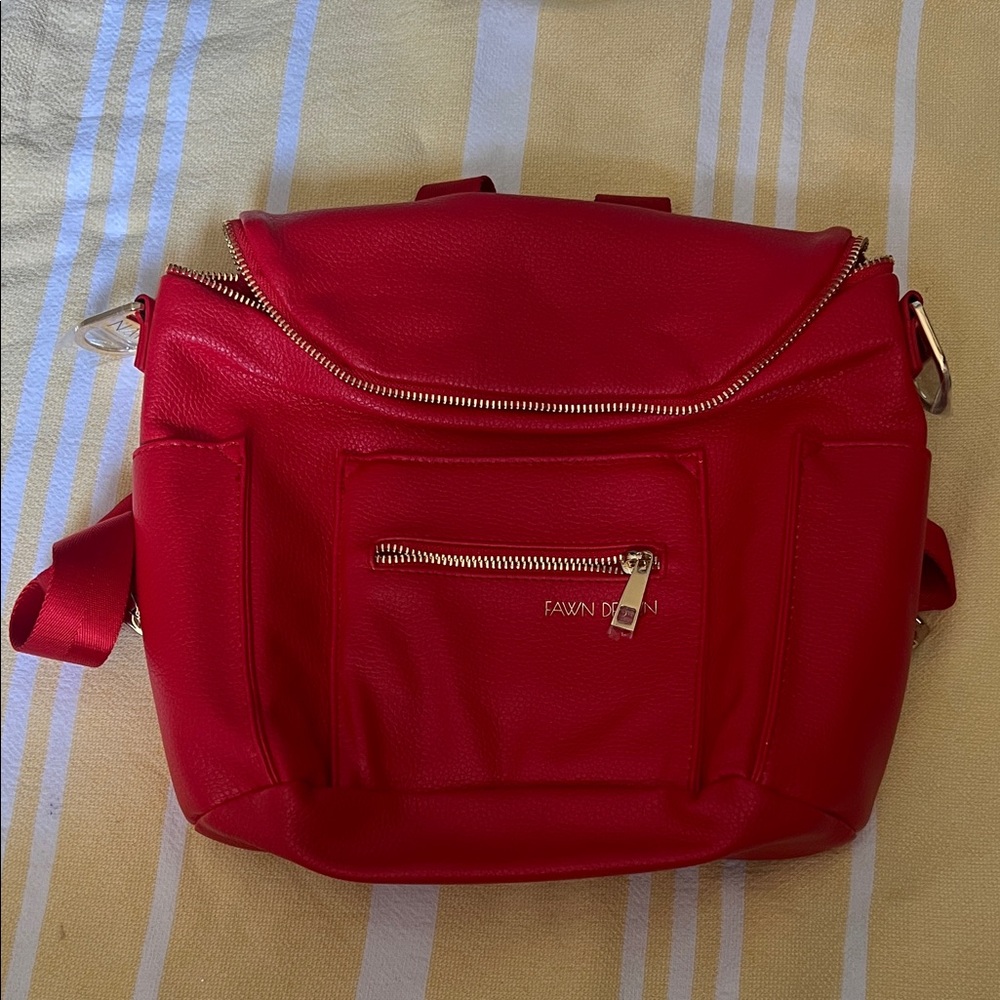 Fawn Design Vibrant Red Baby Bag
